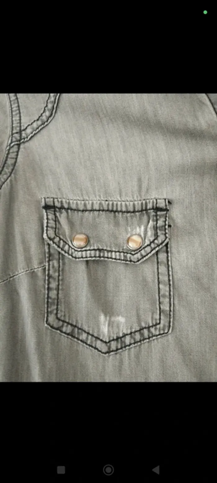 Chemise en jean grise Pimkie 36 - photo numéro 3