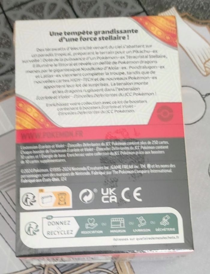 Pokemon - Bundle - Lot de 6 boosters EV08 Étincelles déferlantes du bloc ecarlate et violet ( ev8 ) - neuf scellé - photo numéro 2