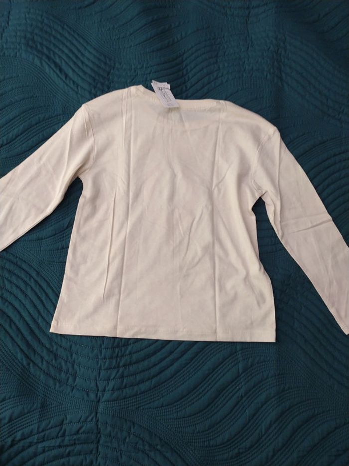 T-shirt crème tex 7-8 ans neuf - photo numéro 6