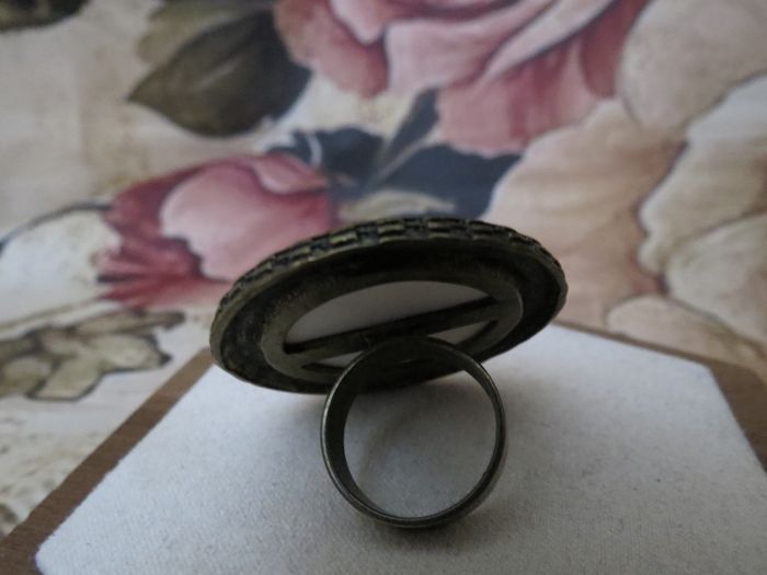 bague vintage perle nacrée style rétro - photo numéro 6