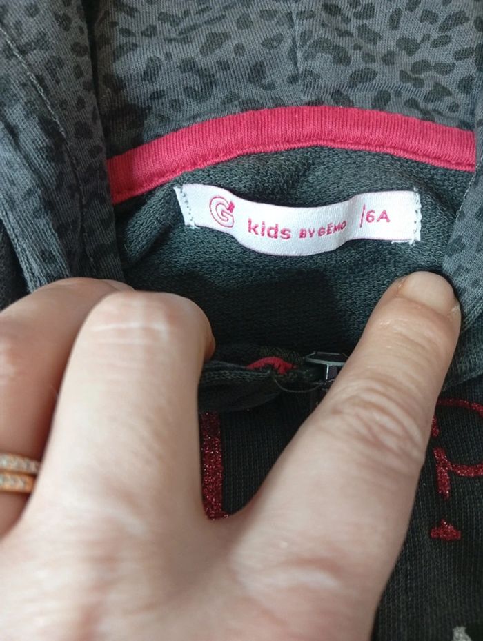 Veste zippée à capuche taille 6 ans - photo numéro 3