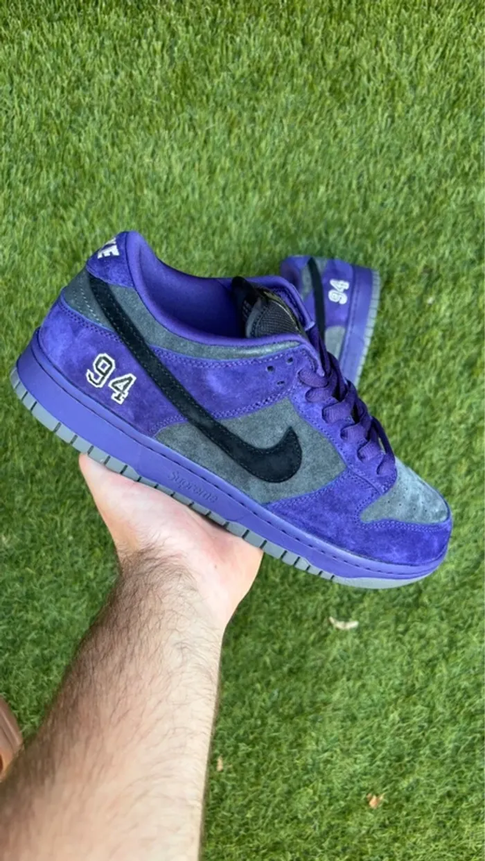 Nike sb dunk low supreme 94 ink purple - photo numéro 2