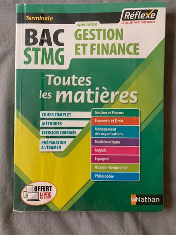 Manuel Bac STMG gestion finance