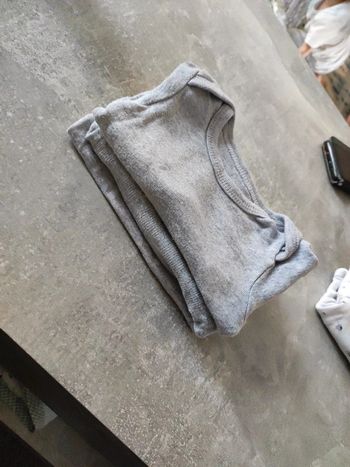 Lot bodys gris 3 mois