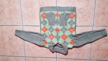 Gilet hiver garçon 4 ans marron et vert