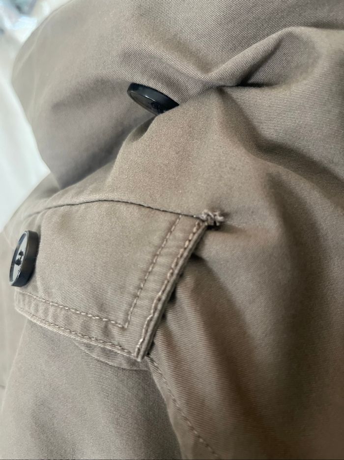 Manteau long demi saison kaki M - photo numéro 5