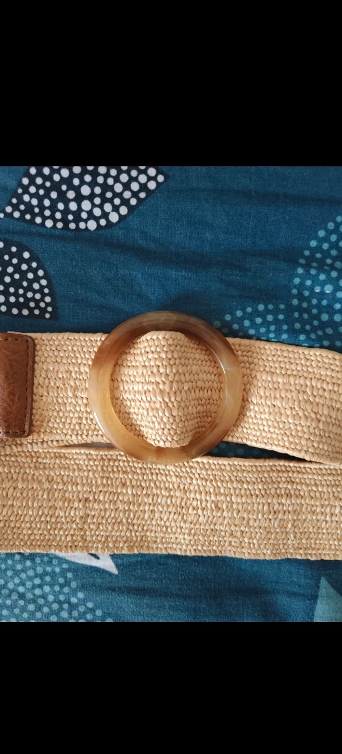 Ceinture en paille tressée femme ~ 97,5 cm - photo numéro 2