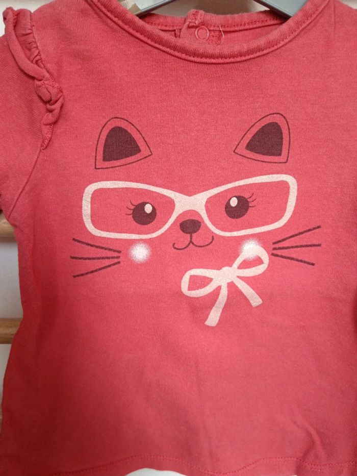 T-shirt manche longue brioche chat - photo numéro 2