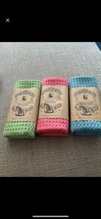 3 torchon jacquard H2o neuf