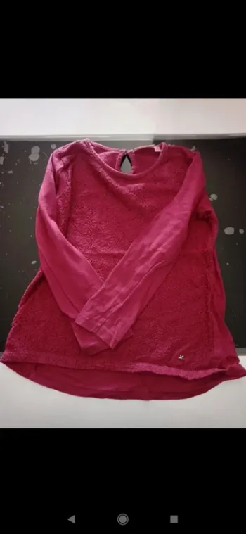 Pull manches longues bordeaux