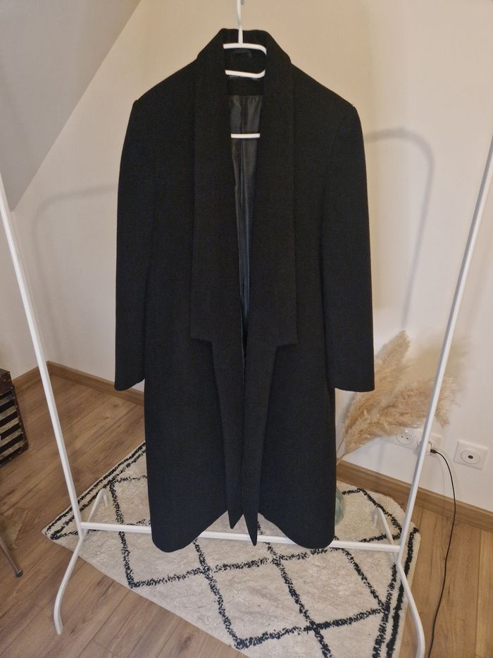 Manteau long noir chic femme Boohoo T.38 - photo numéro 2
