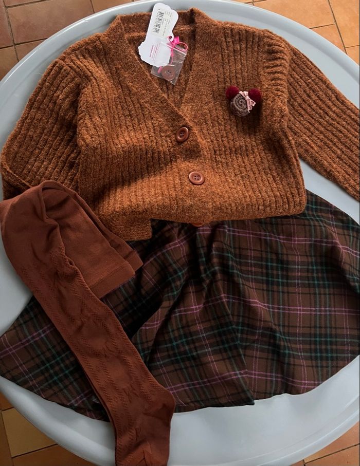 Ensemble élégant hiver 3 pièces fillette 5ans - photo numéro 2