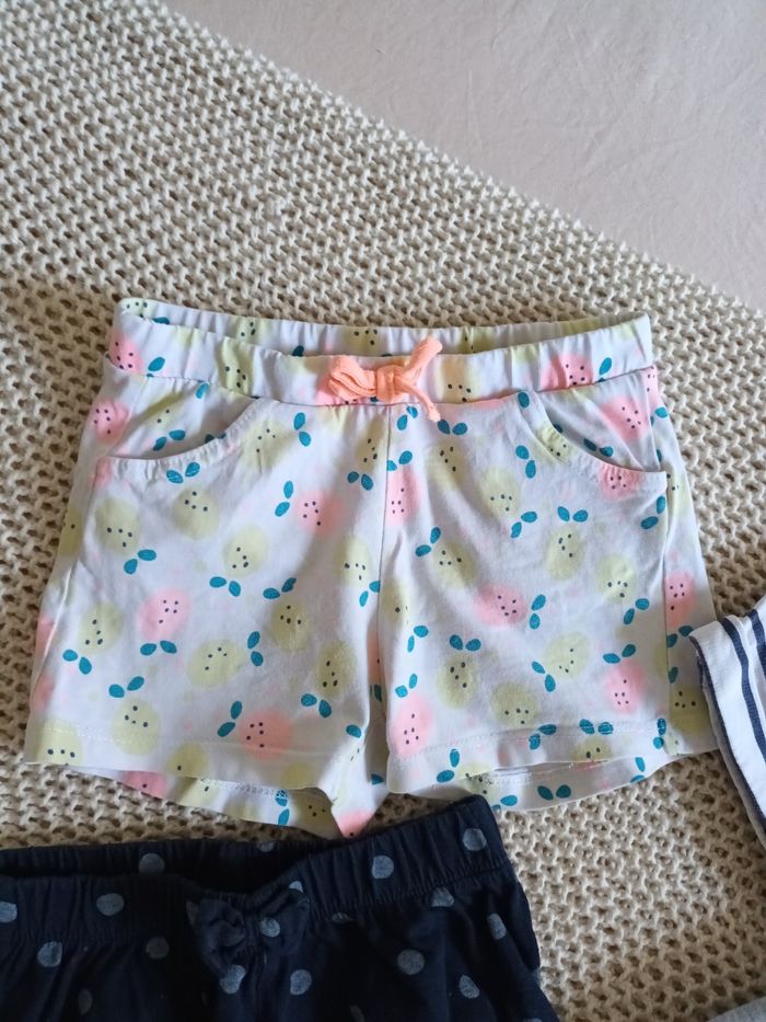 Lot de shorts fille à ceinture élastique 3 ans - photo numéro 2