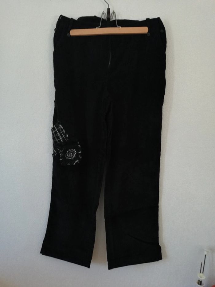 Pantacourt 7 /8 en velours noir Jac Jac t. 3