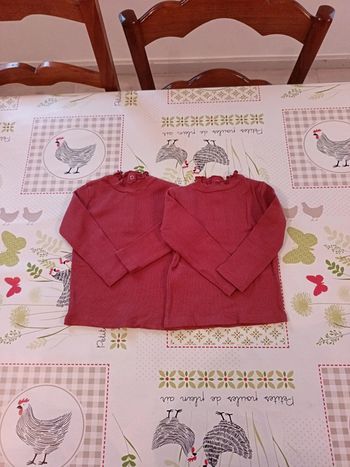 Lot de 2 Tee-shirt ML neuf 6 mois Kiabi