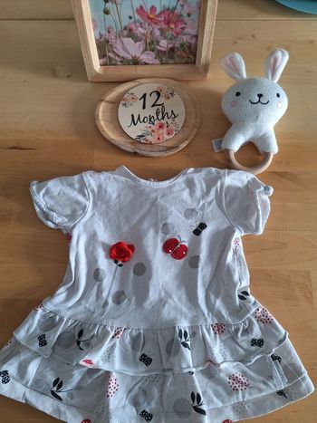T-shirt manches courtes pour fille taille 12mois marque pastello très bon état