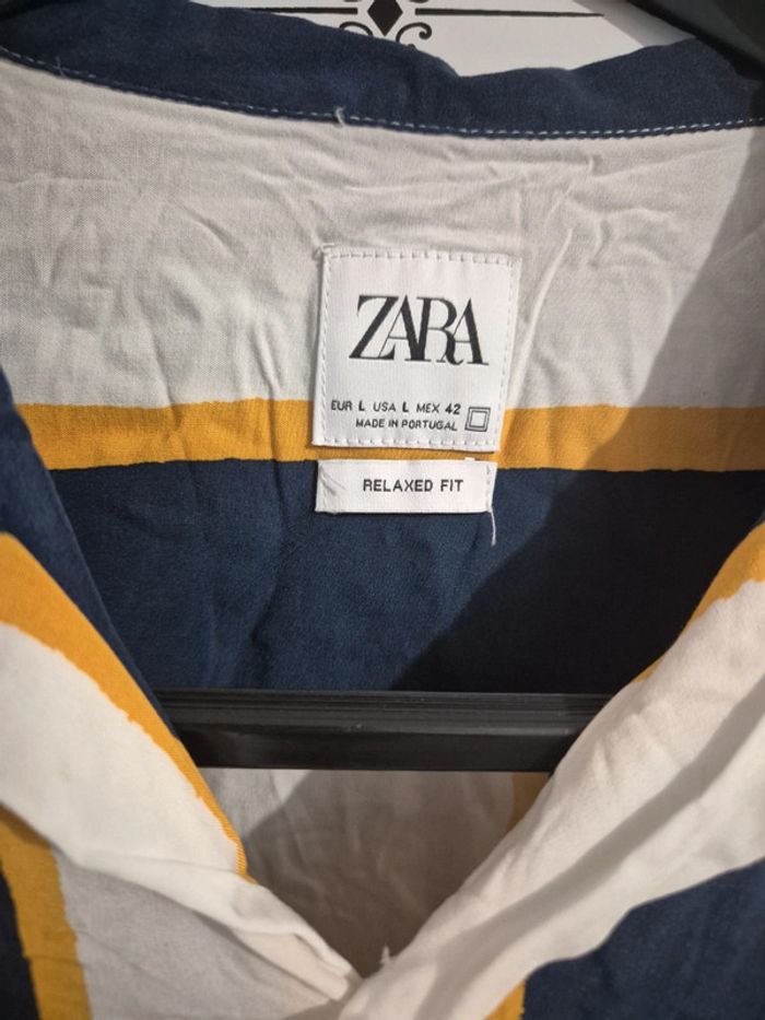 Chemise manches courtes Zara man regular fit taille L - photo numéro 3
