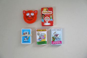 Lot jeux de 7 familles + porte cartes Djeco