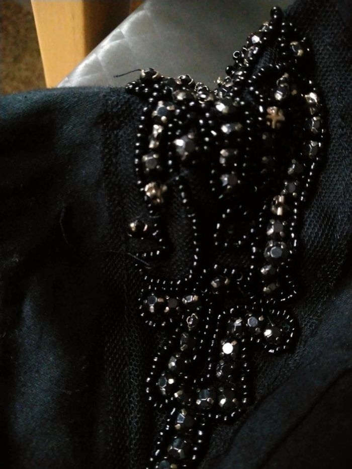 Robe de fêtes noire avec perles femme 44 la redoute - photo numéro 17