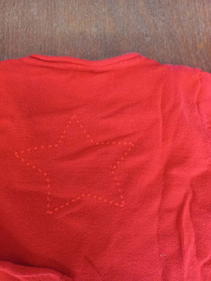 Gilet rouge grain de blé  36mois 98cm - photo numéro 4