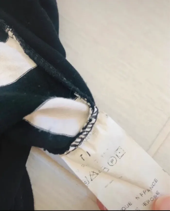 TEE shirt débardeur à rayures blanc et noir taille 1 - photo numéro 5