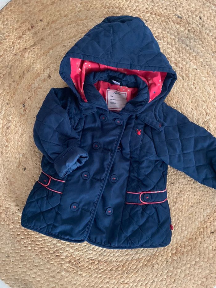 Fille 👧🏻 Manteau/veste 2 en 1 bleu marine - obaibi 18 mois
