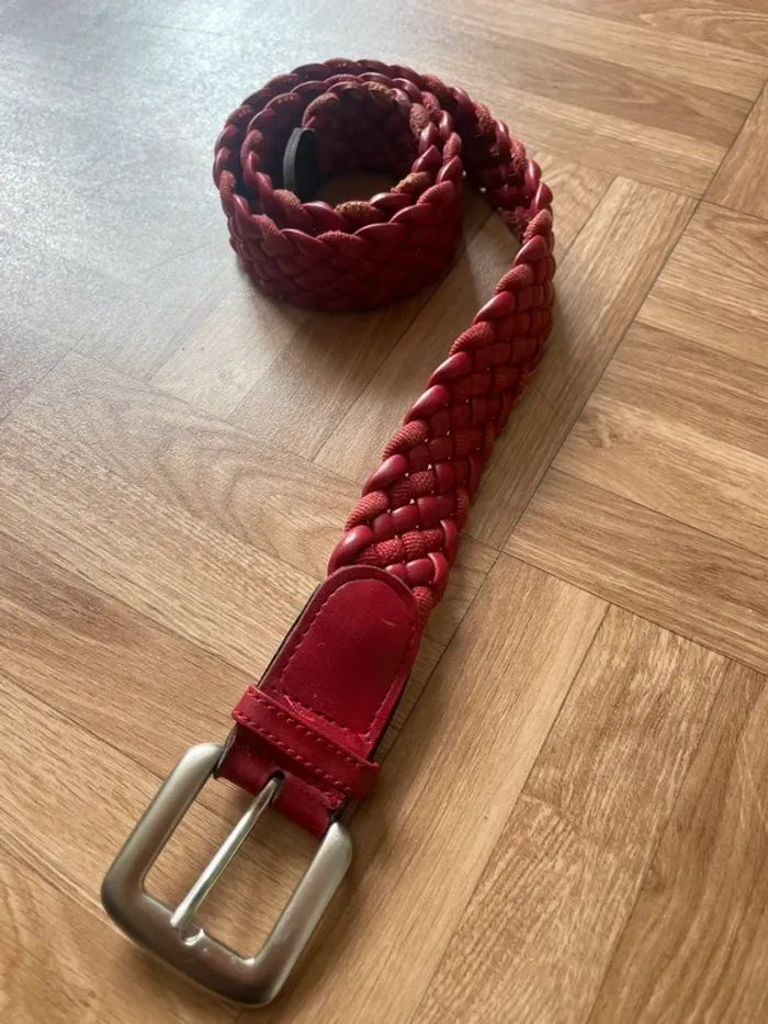 Ceinture en cuir synthétique rouge Burton