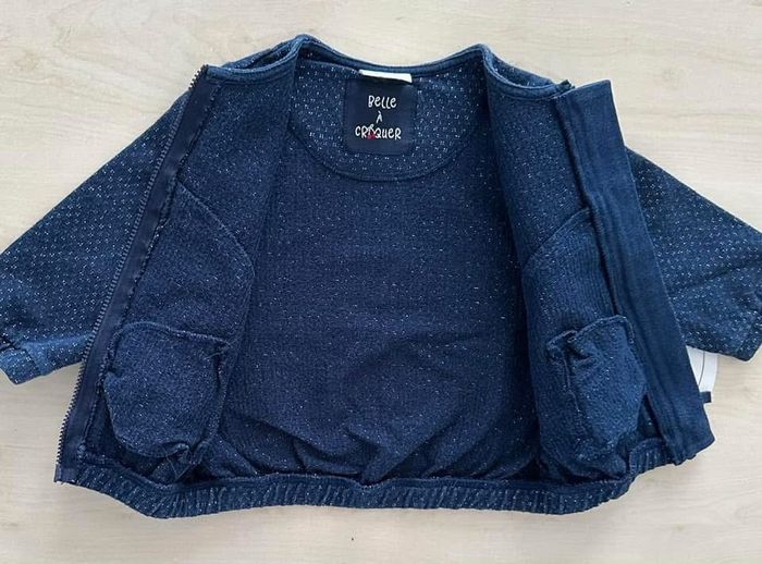 Veste ou gilet bébé fille - bleue - tao - taille 12 mois 74 cm - photo numéro 4