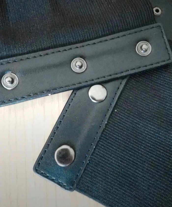 A48 ceinture gaine corset vintage rétro ajustable noire brodée - photo numéro 4