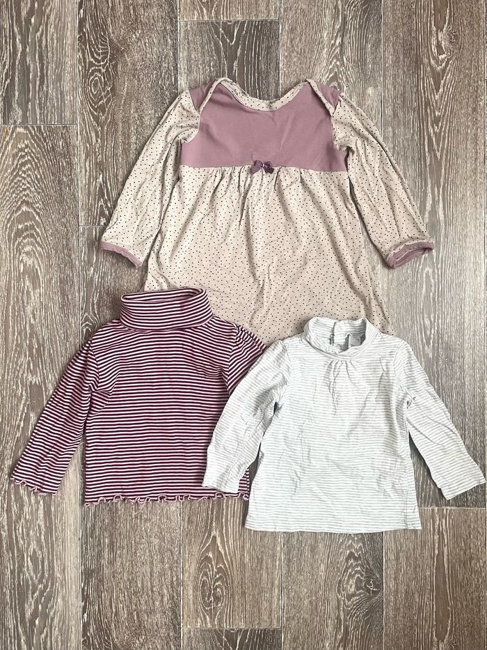 2 sous-pull et 1 robe 24 mois