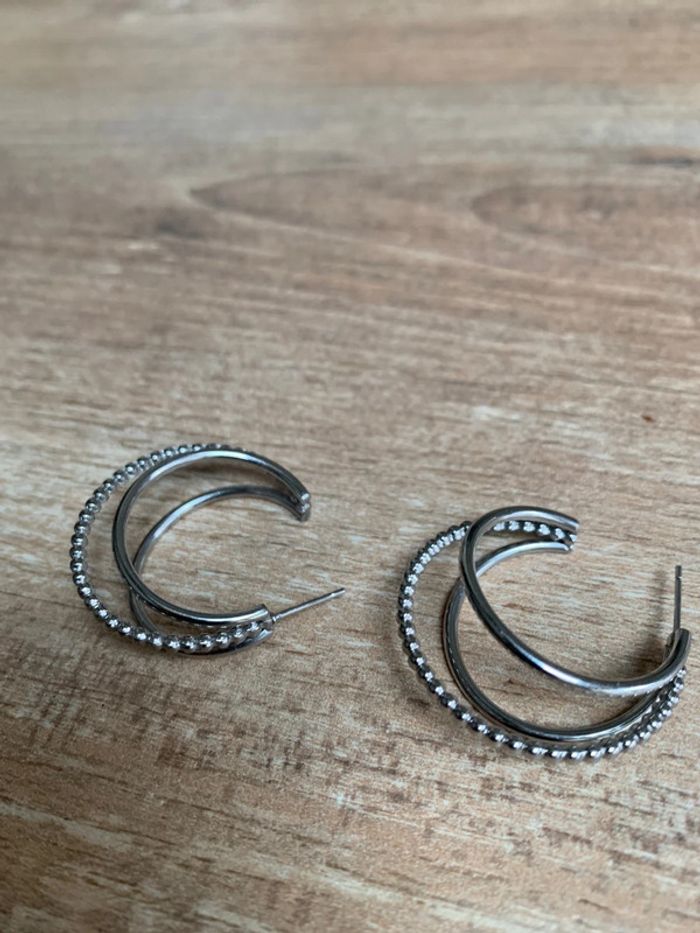 Créoles acier inoxydable - photo numéro 4