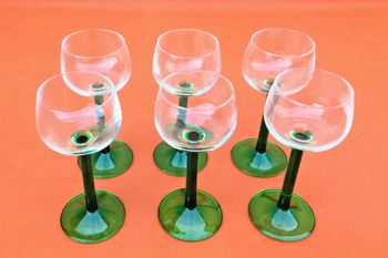 6 Verres à vin Blanc d' Alsace Made in France  