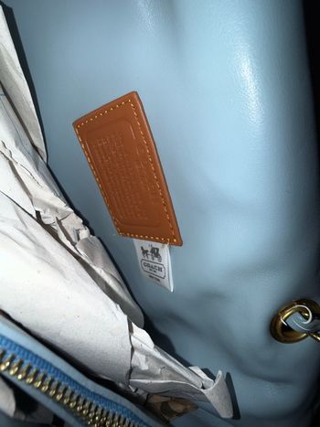 Sac Coach bleu matelassé