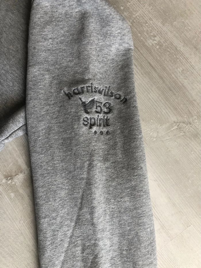 Sweat-shirt gris clair à capuche avec poches « harris wilson » T L - photo numéro 7