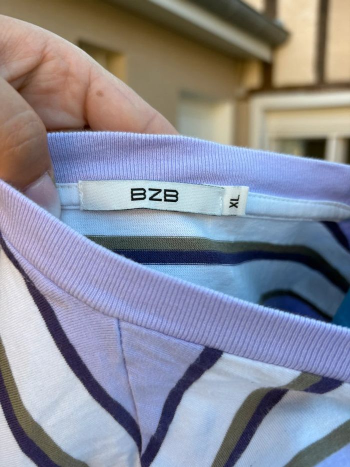 T shirt à rayures BZB - taille XL/42 - en très bon état - photo numéro 3