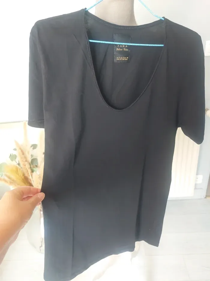 Tee shirt noir Zara