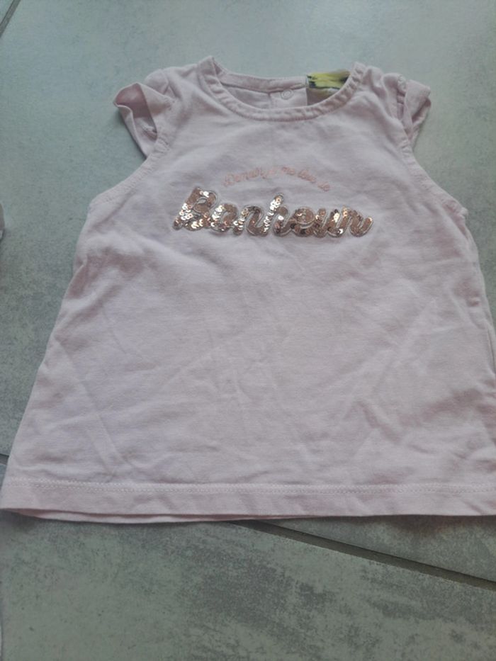 Lot de 3 t-shirt manche courte 6 mois - photo numéro 2