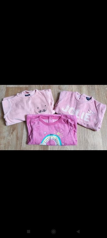 Lot 3 pyjamas bébé fille
