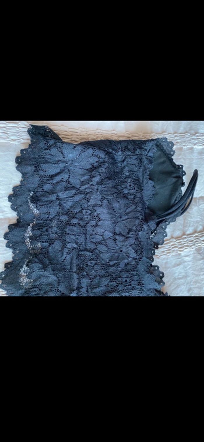Bustier en dentelle, noir, taille XL, comme neuf - photo numéro 5