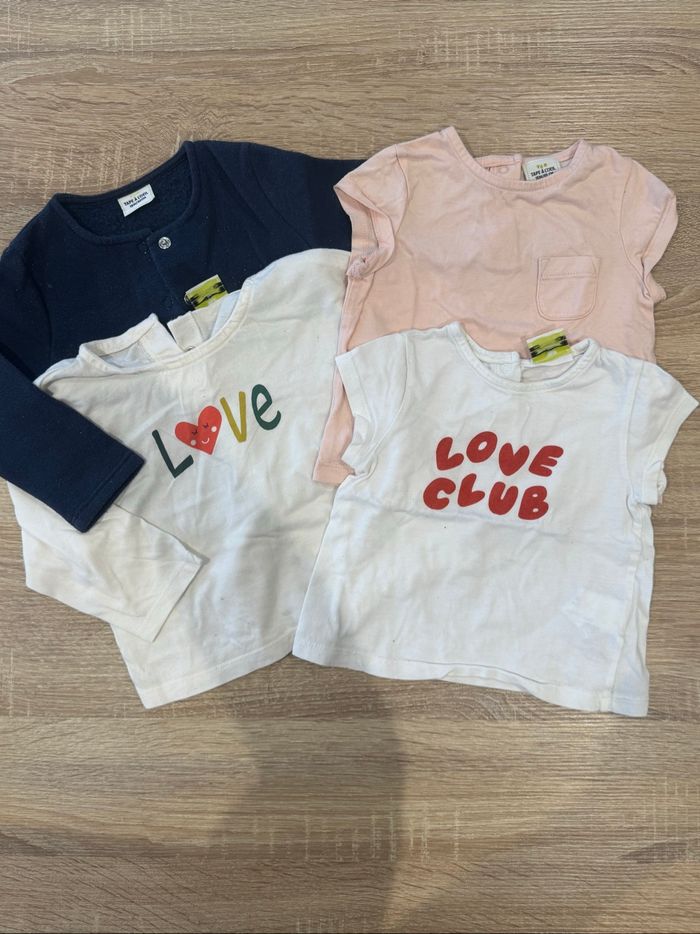👕 Lot 4 vêtements enfant Tape à l’Oeil - Veste + Tee shirt