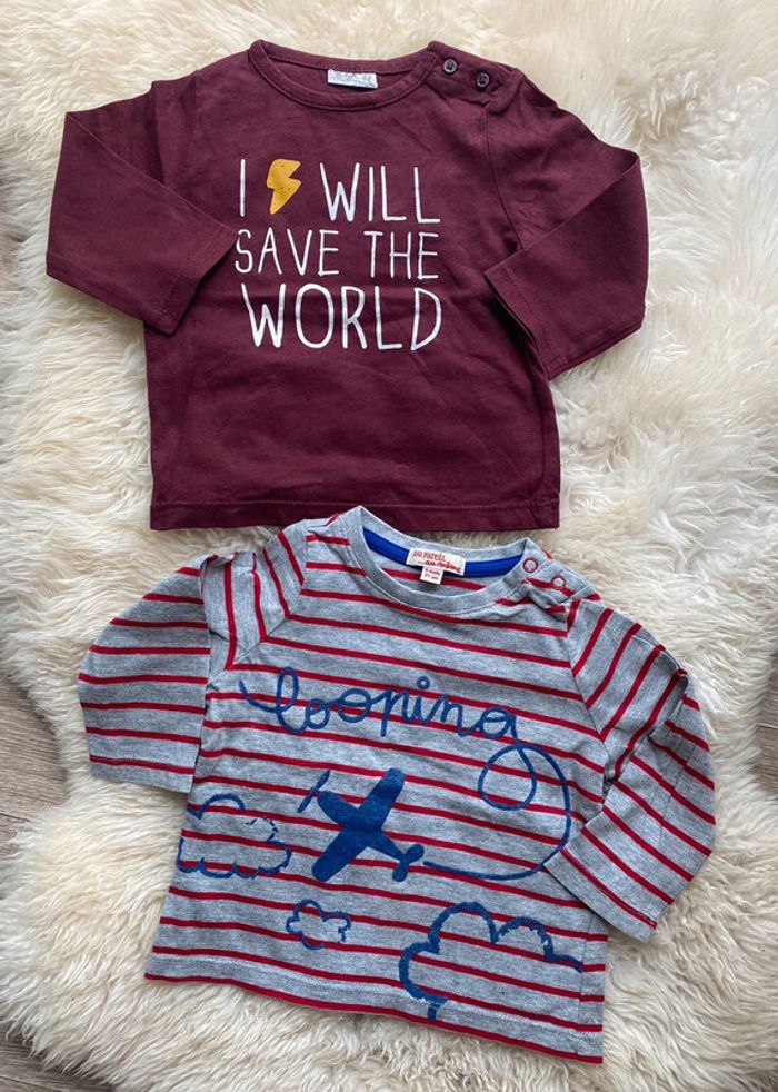 Lot de t-shirts manches longues