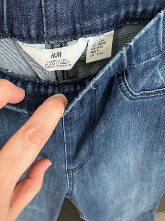 Jean flare bleu foncé H&M 8-9 ans - photo numéro 3