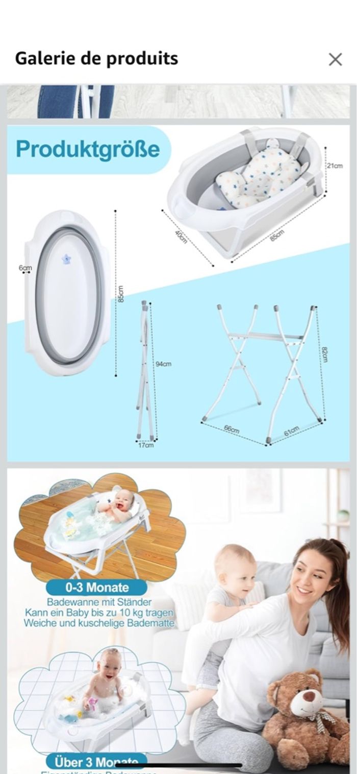 Baignoire bébé avec pieds - photo numéro 5