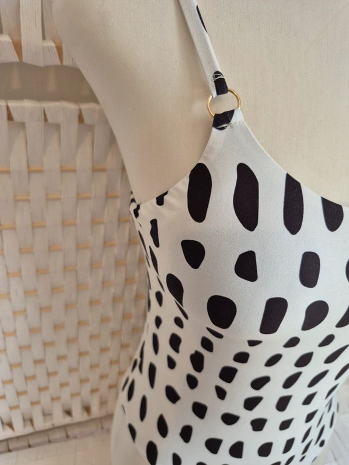 💕joli maillot de bain 1 pièce à pois look rétro chic benetton femme TS/ 36 💕 - photo numéro 5