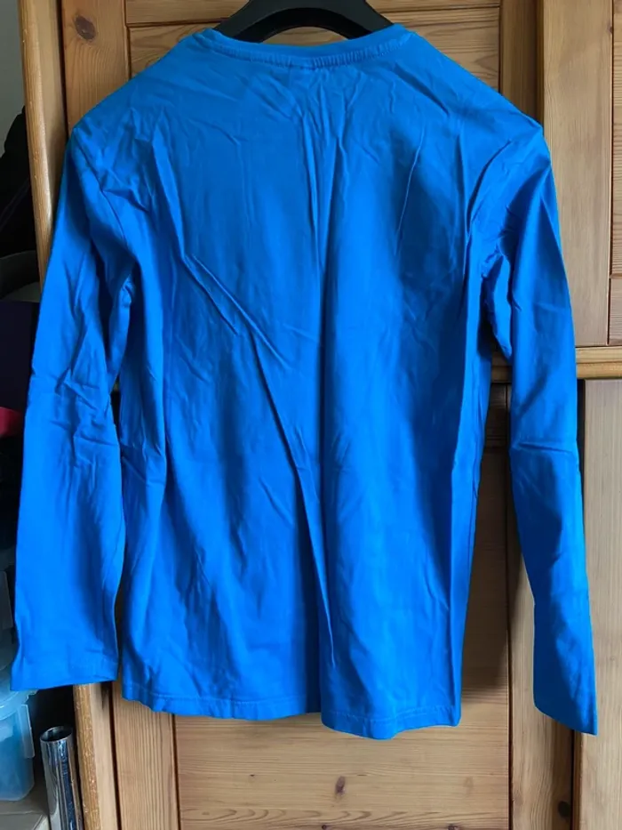 T-shirt manches longues bleu - photo numéro 2