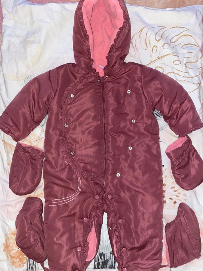 Manteau combinaison complète doublée polaire, 12 mois, TCF. - photo numéro 5