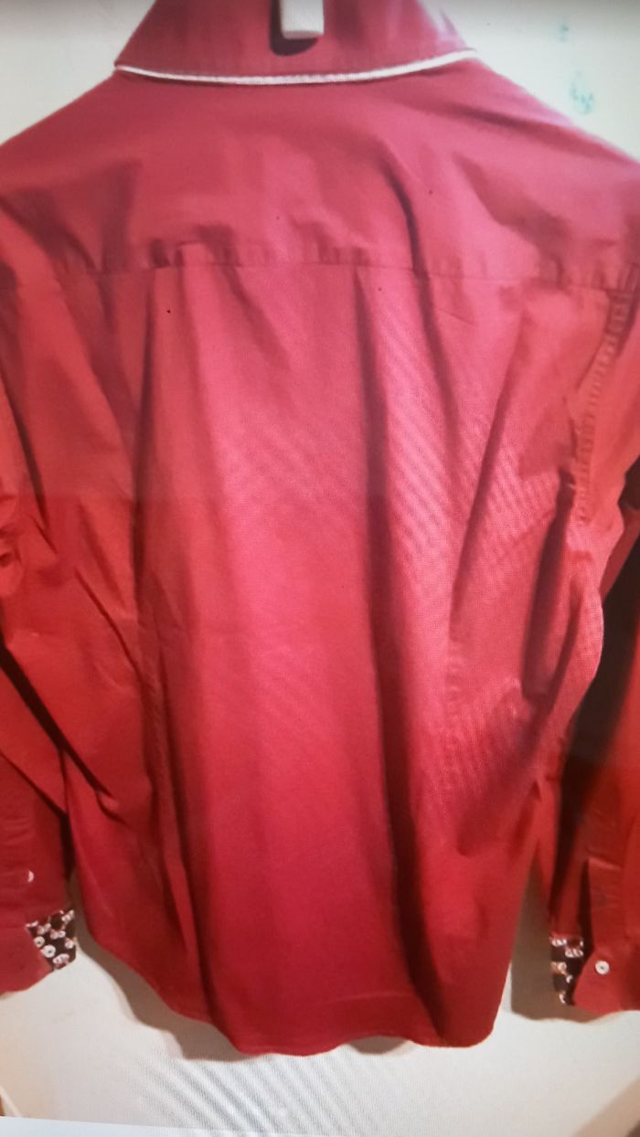 Chemise homme bordeau - photo numéro 5