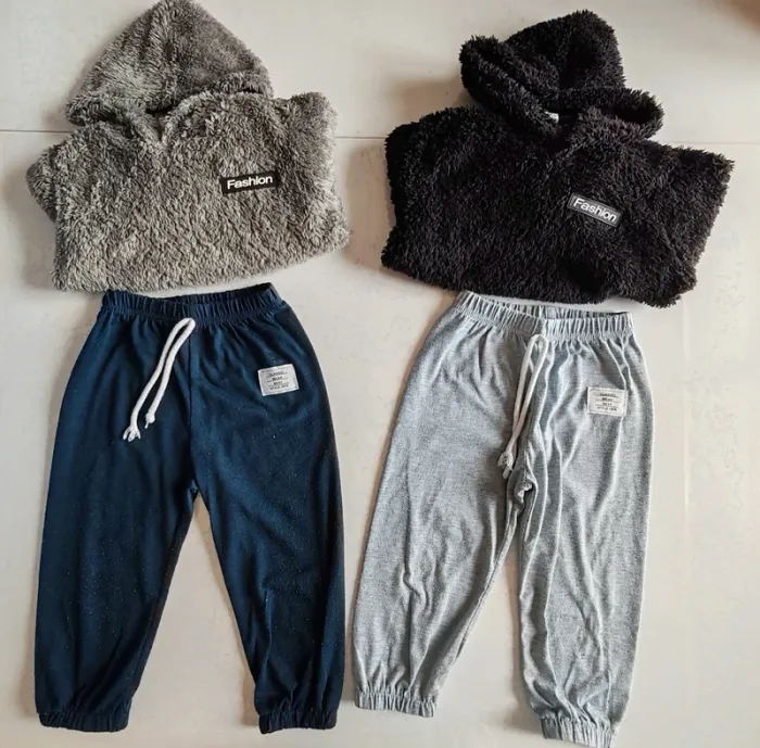 Ensemble 2 ans pull pilou pilou tout doux chaud jogging pyjama