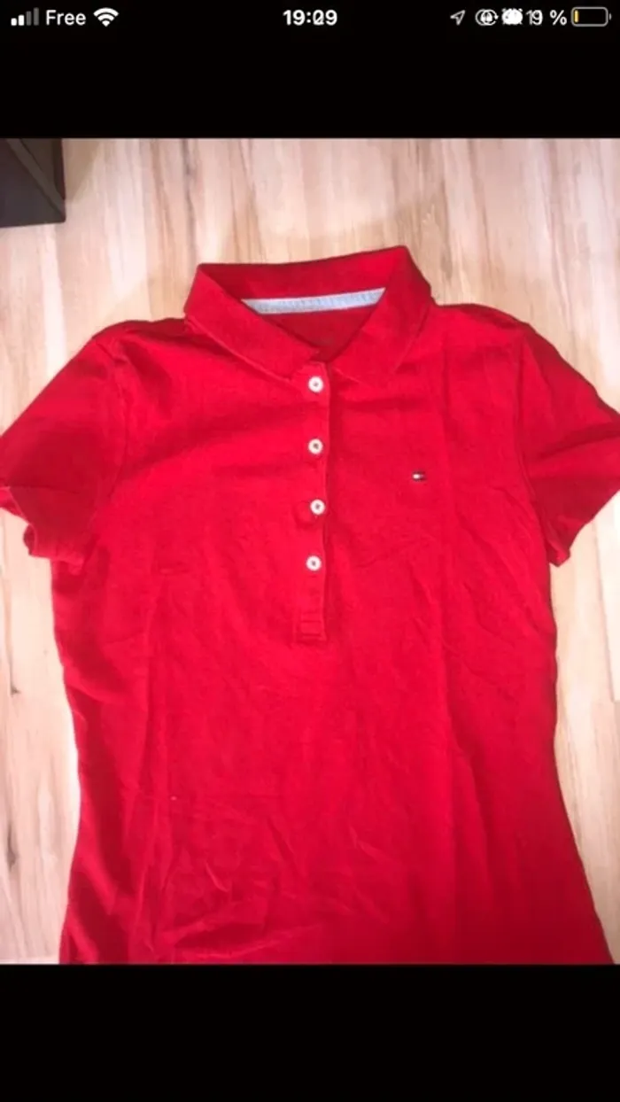 polo rouge femme clasic fit tommy hilfiger - photo numéro 4