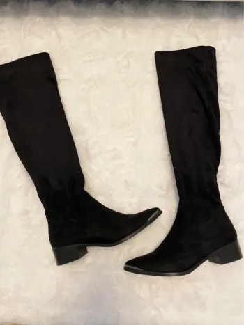Botte cuissarde noir velours 39